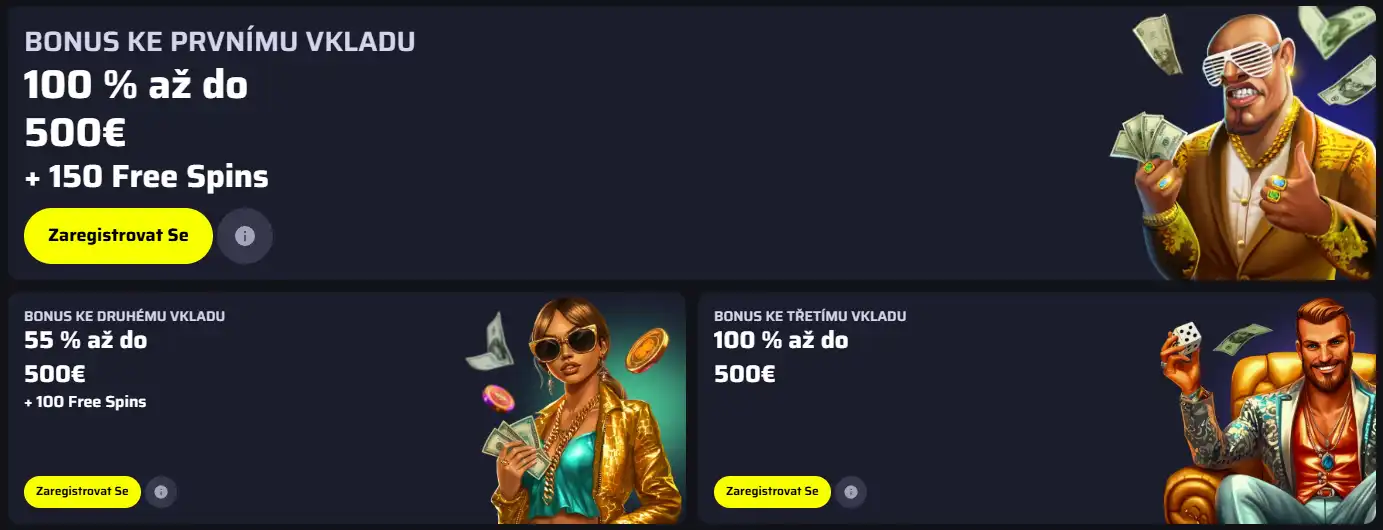 Aktuální česká promo stránka BDMbet s bonusy k prvním třem vkladům